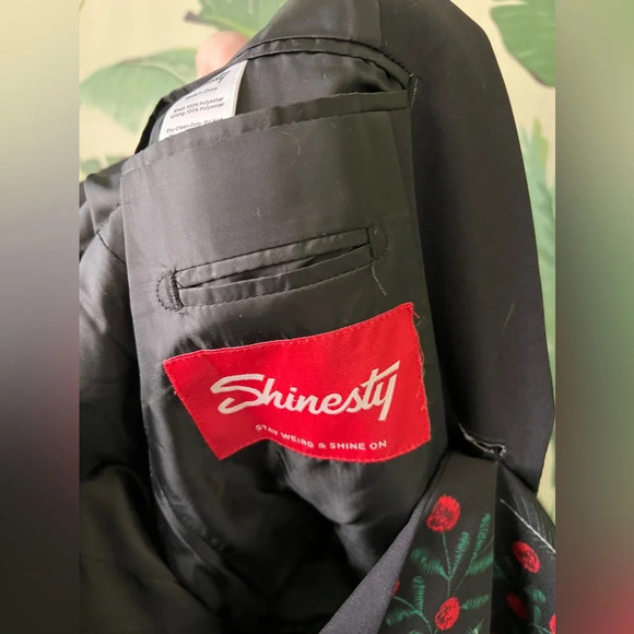 Men’s Shinesty Poinsettia Ugly Christmas Suit Jacket Size 36 - Picture 14 of 14